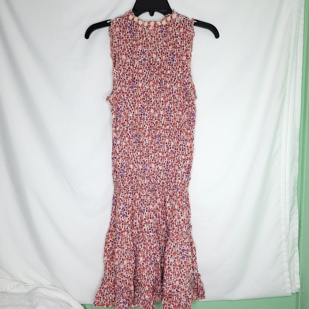 POUPETTE ST BARTH Floral Print Sleeveless V-neck Women's Dress SMALL - Picture 15 of 15